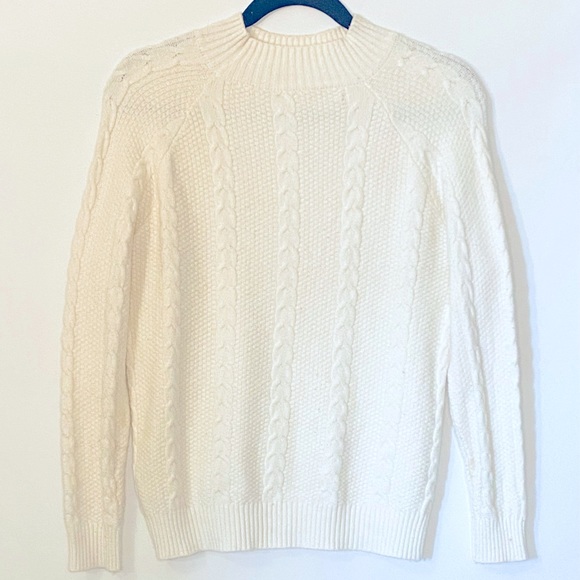 White Cotton Crochet Pullover - Picture 1 of 1